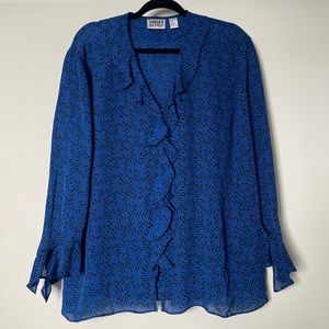 Chico's Blue Patterned Women's Top